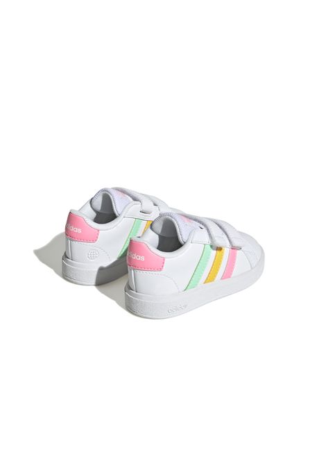 Adidas Grand Court Lifestyle Hook And Loop Shoes White Multicolor Infant ADIDAS CORE | Sneakers | HP8917-